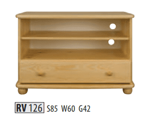 eoshop TV stolík RV 126 masív (Farba dreva: Gray)